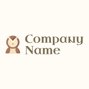Owl logo on a Floral White background - Abstrait