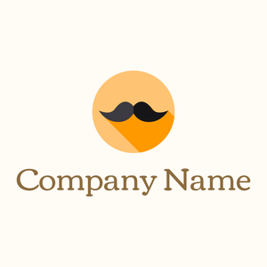 Mustache logo on a Floral White background - Moda & Bellezza