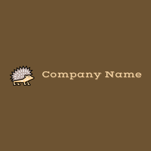 Hedgehog logo on a Shingle Fawn background - Animales & Animales de compañía