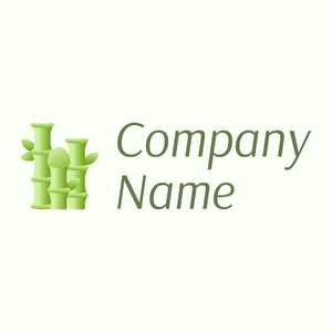 Bamboo logo on a Ivory background - Floral