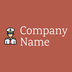 Captain logo on a brown background - Abstracto