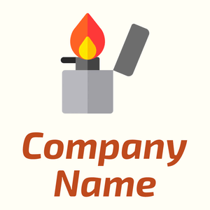 Fire lighter logo on a Ivory background - Abstracto