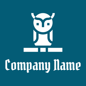 Owl logo on a Blue Lagoon background - Abstrakt