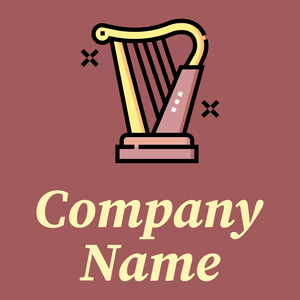 Harp logo on a Au Chico background - Divertissement & Arts
