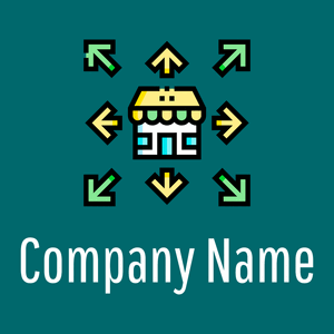 Franchise logo on a Blue Lagoon background - Negócios & Consultoria
