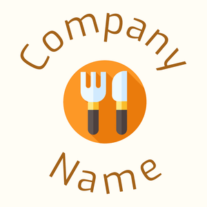 Cutlery logo on a Floral White background - Cibo & Bevande