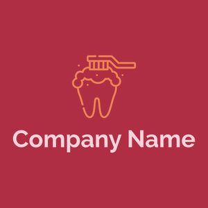 Tooth Brush logo on a Old Rose background - Medical & Pharmaceutical