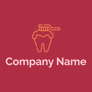 Tooth Brush logo on a Old Rose background - Médicale & Pharmaceutique