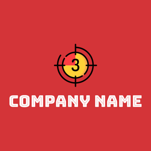 Countdown logo on a Persian Red background - Abstracto