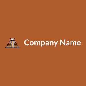 Pyramid logo on a Fiery Orange background - Travel & Hotel