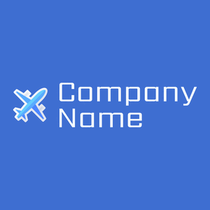 Airplane logo on a Royal Blue background - Voyage & Hotel