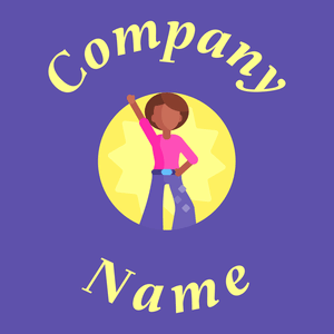 Disco dance logo on a Rich Blue background - Entertainment & Arts