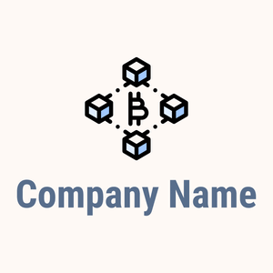 Blockchain logo on a Seashell background - Techno