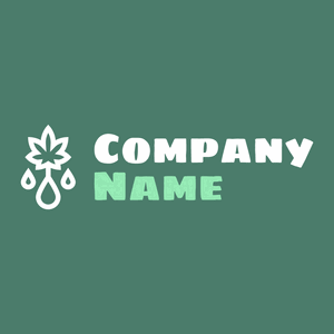 Cannabis logo on a Dark Green Copper background - Medicina & Farmacia