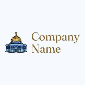 Dome of the rock on a Alice Blue background - Architectuur