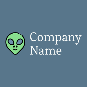 Alien logo on a Kashmir Blue background - Technologie