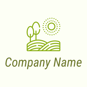 Land logo on a Ivory background - Agriculture