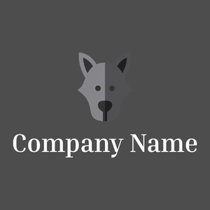 Wolf logo on a Matterhorn background - Animales & Animales de compañía