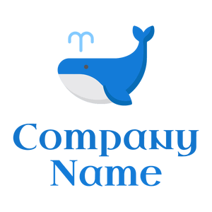 Blue Whale logo on a White background - Abstrato