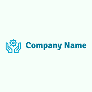 Construction logo on a Mint Cream background - Construcción & Herramientas