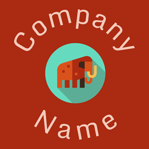 Mammoth logo on a Rust background - Animales & Animales de compañía