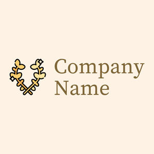 Laurel wreath logo on a beige background - Sommario