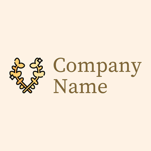 Laurel wreath logo on a beige background - Abstracto