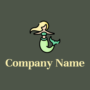 Mermaid on a Cabbage Pont background - Games & Recreation
