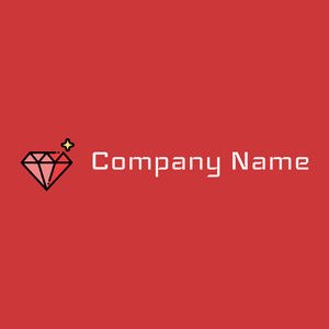 Diamond logo on a Mahogany background - Abstracto