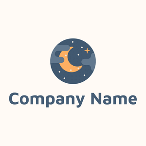 Night logo on a Seashell background - Abstracto