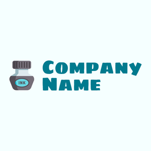 Ink bottle logo on a Azure background - Communicatie