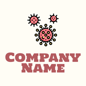 Coronavirus logo on a Floral White background - Medical & Farmacia