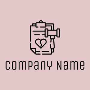 Divorce logo on a Dawn Pink background - Computer