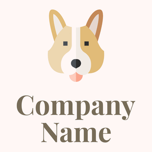 Ears Corgi logo on a Snow background - Animales & Animales de compañía