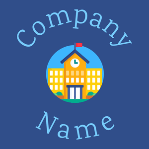School logo on a Fun Blue background - Arquitetura