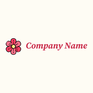 Flower logo on a Floral White background - Domaine de l'agriculture