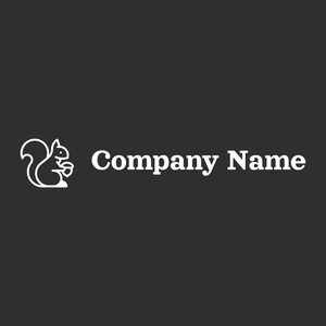 Squirrel logo on a Woodsmoke background - Animali & Cuccioli