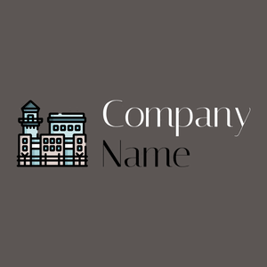 Prison logo on a Tundora background - Domaine de l'architechture