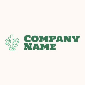 Green Coral logo on a Seashell background - Abstract