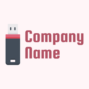 Usb flash drive logo on a Lavender Blush background - Ordinateur