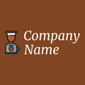 Coffee grinder logo on a Peru Tan background - Alimentos & Bebidas
