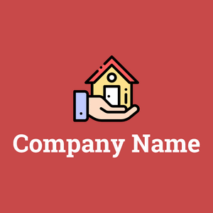 Real estate logo on a Sunset background - Imóveis & Hipoteca