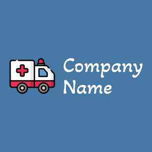 Ambulance on a Steel Blue background - Médicale & Pharmaceutique