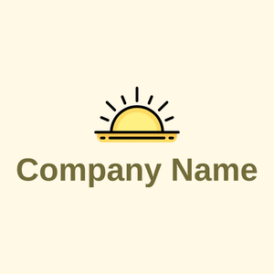 Sunrise logo on a Corn Silk background - Abstrait