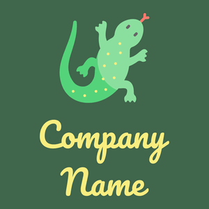 Lizard logo on a Stromboli background - Ecologia & Ambiente