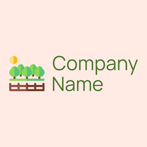 Garden logo on a Misty Rose background - Fiori