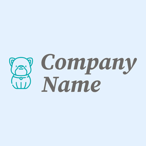 Dog logo on a Alice Blue background - Animales & Animales de compañía