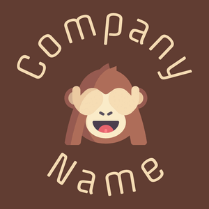 Monkey logo on a Cioccolato background - Animali & Cuccioli