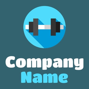 Gym logo on a Blumine background - Sport