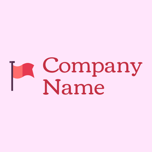 Red flag logo on a Lavender Blush background - Abstracto